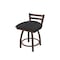 Holland Bar Stool Co 18" Low Back Swivel Vanity Stool, Bronze Finish, Graph Anchor Seat 41118BZ014 - alternate 1